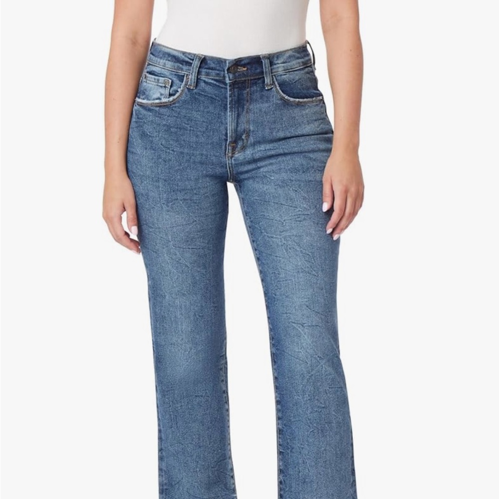 Blue Flare Wide Leg Jeans with Vintage Wash Kenzie Jesns